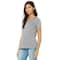 T-shirt chiné décontracté à col en V pour femmes de BELLA+CANVAS